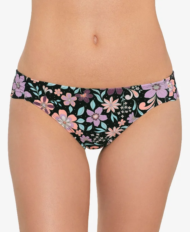 Juniors' Floral-Print Hipster Swimsuit Bottoms Sexy Cutout Swimsuit