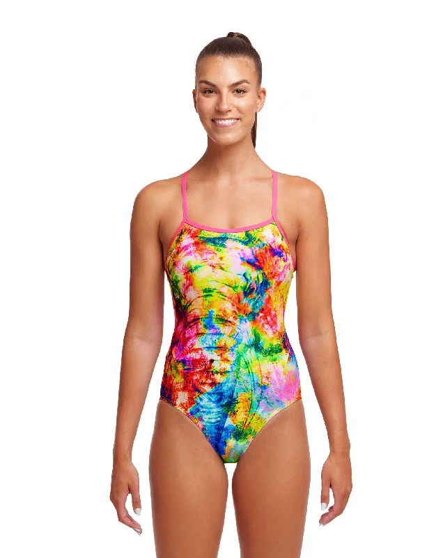 Funkita Out Trumped Single Strap Swimsuit Solid Color Swimsuit