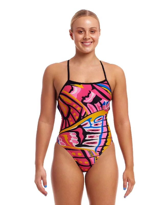 Funkita Lover Flies Strapped In Swimsuit - Multi Trendy Swimwear Set