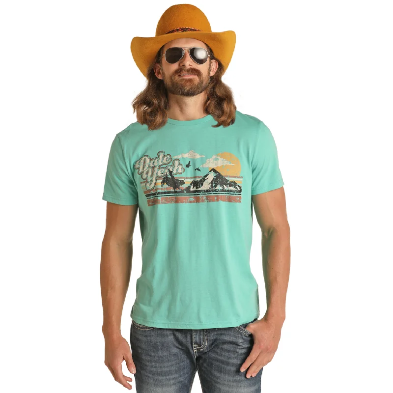 Rock & Roll® Unisex Dale Brisby 'Dale Yeah' Bucking Bull Rider Turquoise T-Shirt RRUT21R12Q-- Graphic T-Shirt Round Neck Polyester Rock & Roll® Unisex Dale Brisby 'Dale Yeah' Bucking Bull Rider Turquoise T-Shirt RRUT21R12Q-- Graphic T-Shirt Round Neck Polyester