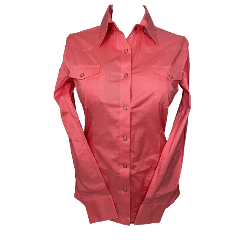 Panhandle® Ladies Solid Peach Snap Button Down Shirt PSWSOSR0LT-96-- Oversized T-Shirt Spandex breathable Panhandle® Ladies Solid Peach Snap Button Down Shirt PSWSOSR0LT-96-- Oversized T-Shirt Spandex breathable