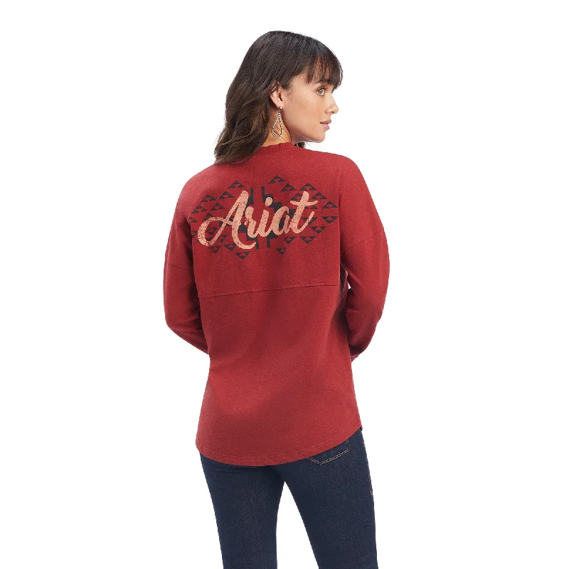 Ariat® Ladies Heather Red R.E.A.L.™ Graphic T-Shirt 10041335-- Mesh Blend Leather Blend Suede Blend Ariat® Ladies Heather Red R.E.A.L.™ Graphic T-Shirt 10041335-- Mesh Blend Leather Blend Suede Blend