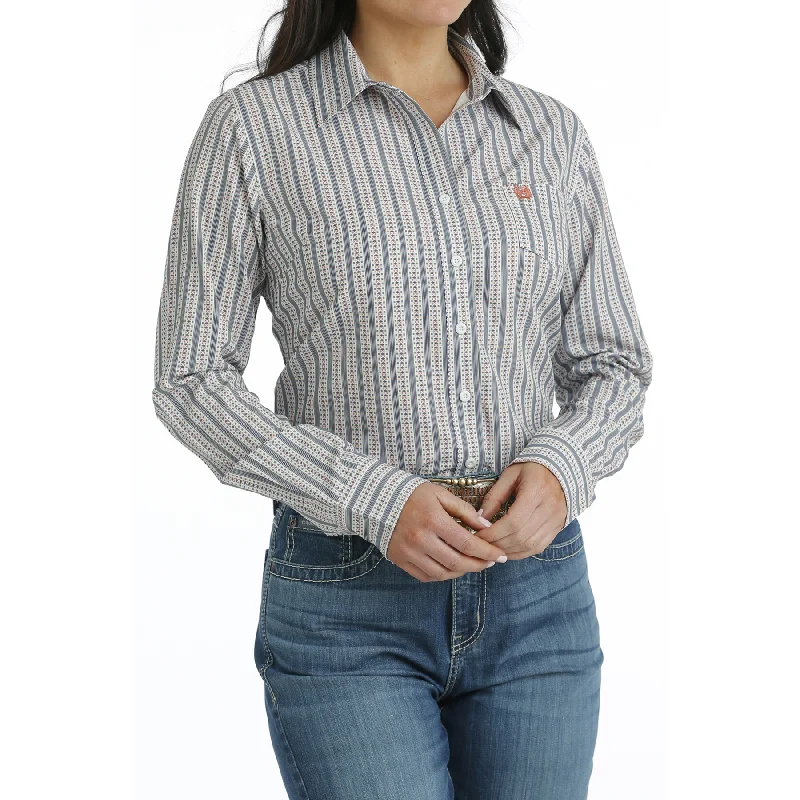 Cinch Ladies Arenaflex Multicolor Striped Button Down Shirt MSW9163021-- Houndstooth Herringbone Solid Cinch Ladies Arenaflex Multicolor Striped Button Down Shirt MSW9163021-- Houndstooth Herringbone Solid