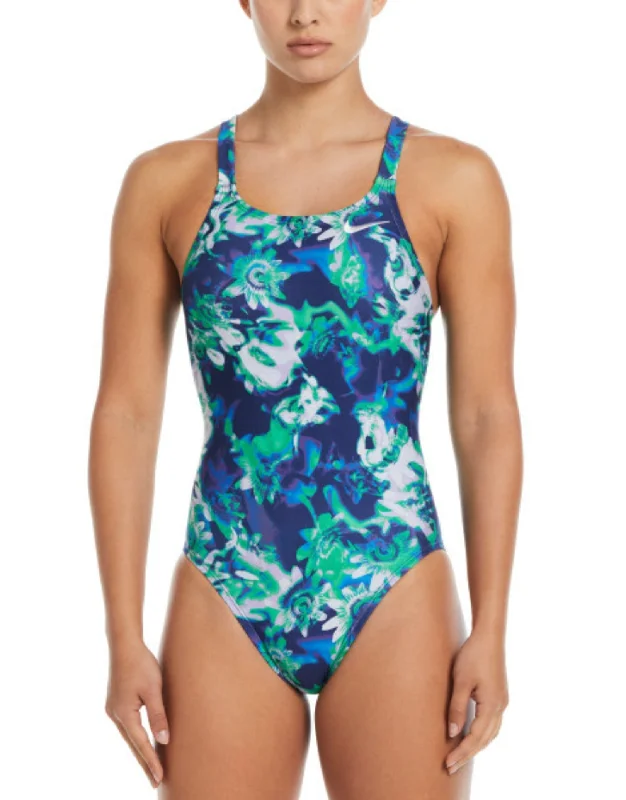 Nike Hydrastrong Multi Print Fastback Swimsuit - Midnight Navy Summer Ready Swimsuit