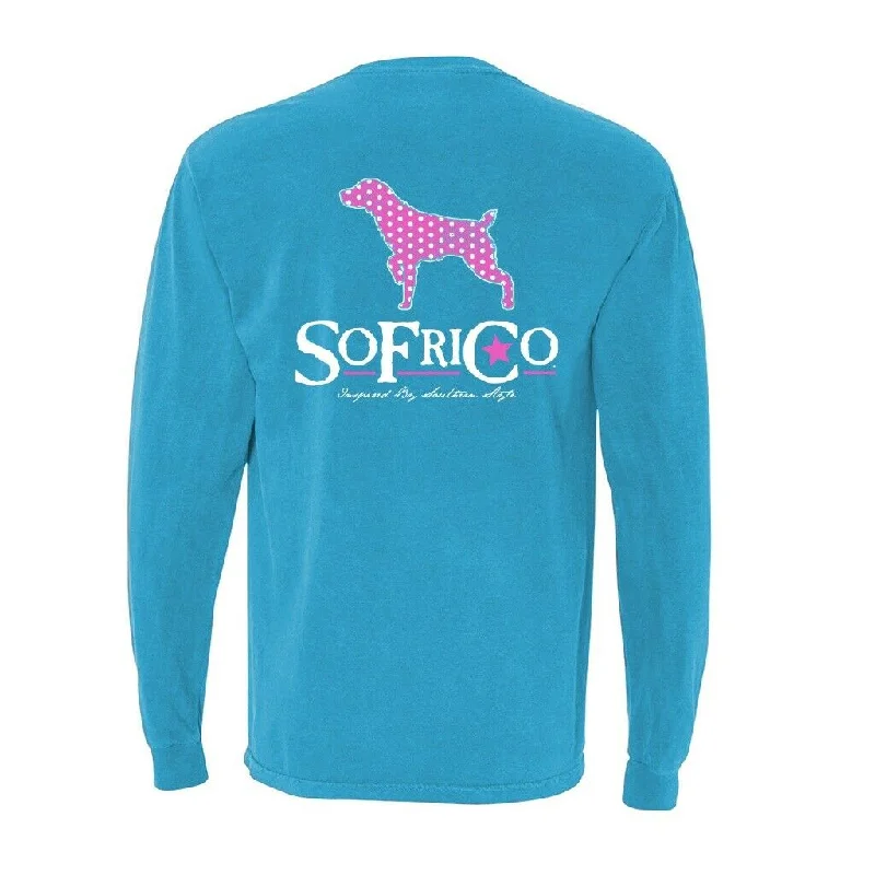 Southern Fried Cotton Polka Pointer Lagoon LS T-Shirts SFM30283-- Collared T-Shirt Boat Neck A-Line Southern Fried Cotton Polka Pointer Lagoon LS T-Shirts SFM30283-- Collared T-Shirt Boat Neck A-Line