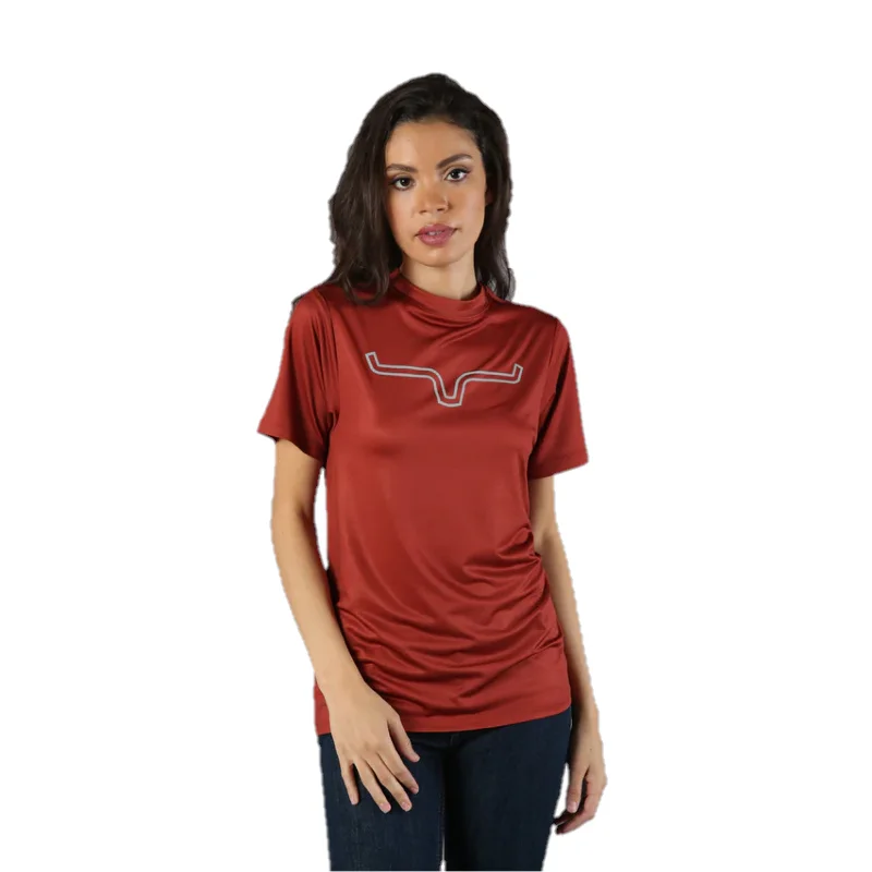 Kimes Ranch® Ladies Outlier Tech Rust Short Sleeve T-Shirt OUTT-RST-- Lace Blend Ribbed Blend Corduroy Blend Kimes Ranch® Ladies Outlier Tech Rust Short Sleeve T-Shirt OUTT-RST-- Lace Blend Ribbed Blend Corduroy Blend