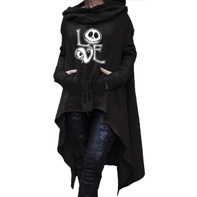 Womens Long Irregular Love & Not Today Satan Printed Overshirts-- Layered Multi-layer Single Layer Womens Long Irregular Love & Not Today Satan Printed Overshirts-- Layered Multi-layer Single Layer
