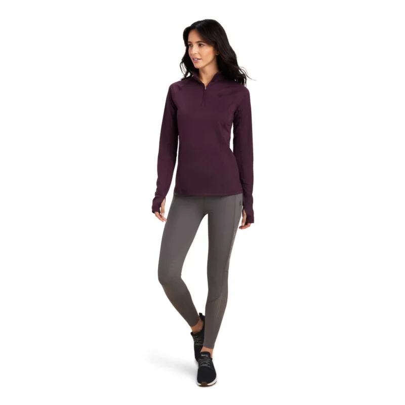 Ariat® Ladies Lumina Lowell Mulberry Red Long Sleeve Shirt 10041344-- Spandex Blend Rayon Blend Denim Blend