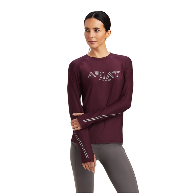 Ariat® Ladies Lumina Logo Mulberry Long Sleeve T-Shirt 10041255-- Casual Formal Business Ariat® Ladies Lumina Logo Mulberry Long Sleeve T-Shirt 10041255-- Casual Formal Business