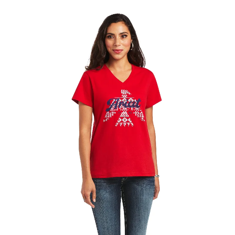 Ariat Women's REAL™ Firebird Salsa T-Shirt 10040534-- Embroidered Appliqued Beaded