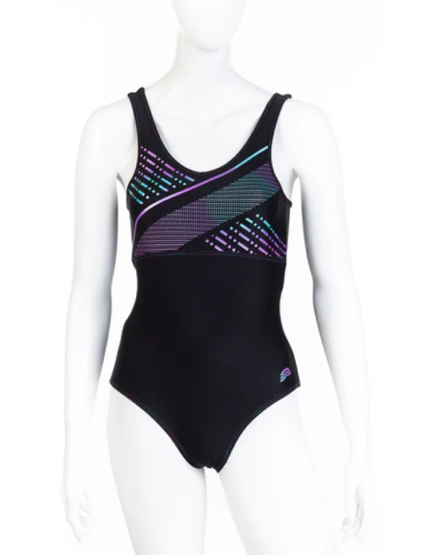 Aquarapid Alumi Swimsuit - Black Flirty Ruffle Swimsuit