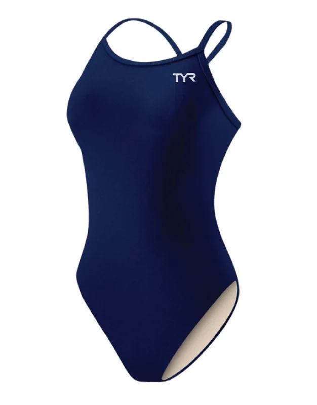 TYR Durafast Diamondfit Swimsuit - Navy Classic Swimsuit Design