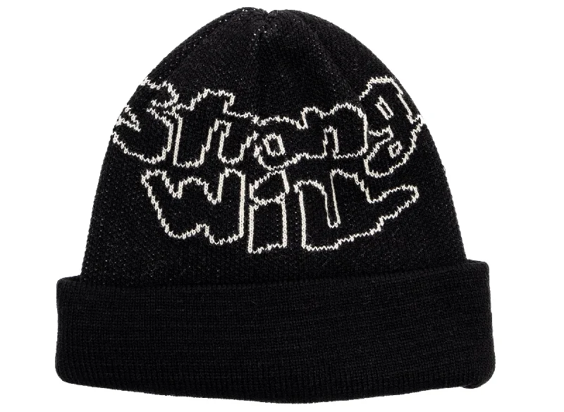 Comme des Garçon SHIRT Strong Will Jacquard Beanie in Black-- Casual Formal Business Comme des Garçon SHIRT Strong Will Jacquard Beanie in Black-- Casual Formal Business