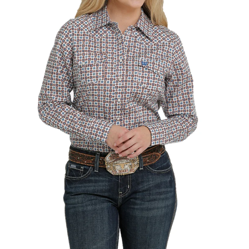 Cinch® Ladies Square Pattern Red & Blue Button Down Shirt MSW9201029-- Cozy Warm Stylish Cinch® Ladies Square Pattern Red & Blue Button Down Shirt MSW9201029-- Cozy Warm Stylish