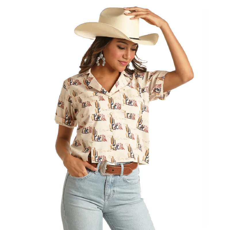 Rock & Roll® Ladies Shared Core Desert Pattern Snap Shirt RRWS1SRZ7J-- Chenille Brocade Lace Rock & Roll® Ladies Shared Core Desert Pattern Snap Shirt RRWS1SRZ7J-- Chenille Brocade Lace