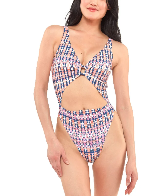 Laguna Beach Printed Cutout One-Piece Swimsuit Sexy Monokini Swimsuit