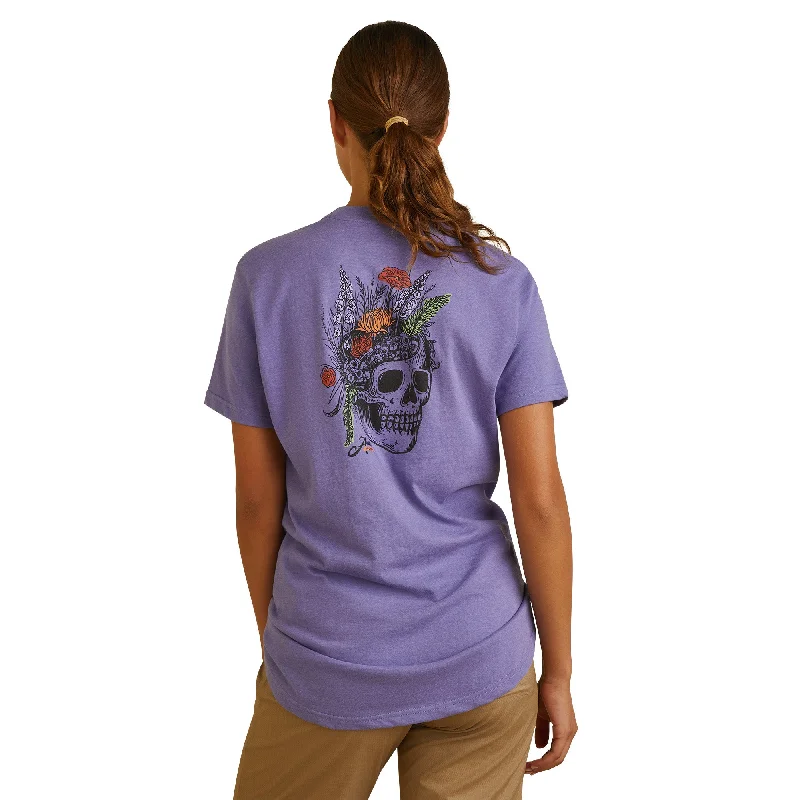 Ariat® Ladies Rebar Cotton Strong™ Roughneck® Purple T-Shirt 10043771-- Fleece Nylon Spandex Ariat® Ladies Rebar Cotton Strong™ Roughneck® Purple T-Shirt 10043771-- Fleece Nylon Spandex
