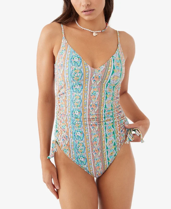 Juniors' Julie Imperial Printed One-Piece Swimsuit Adjustable Swim Top