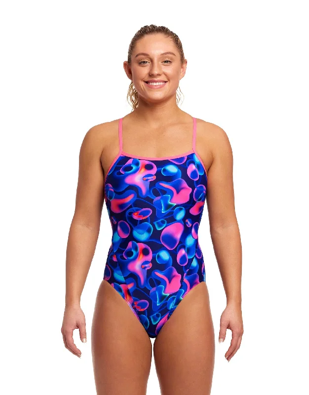 Funkita Liquid Lights Single Strap Swimsuit Trendy Swimsuit Bottoms
