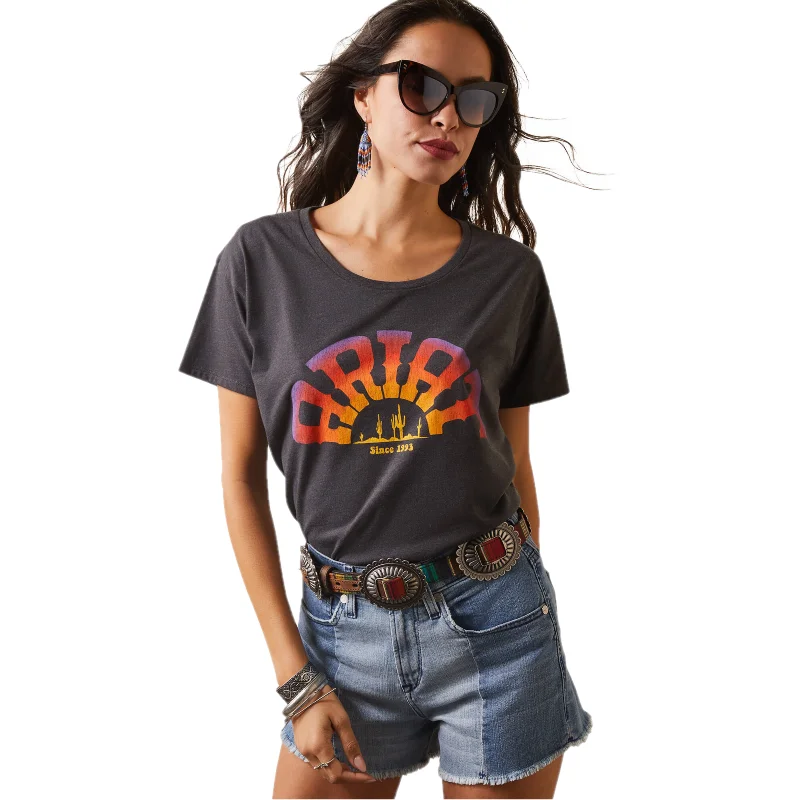 Ariat® Ladies Rainbow Charcoal Heather T-Shirt 10044606-- Fleece Fabric Down Fabric Feather Fabric Ariat® Ladies Rainbow Charcoal Heather T-Shirt 10044606-- Fleece Fabric Down Fabric Feather Fabric