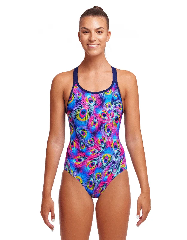 Funkita Peacock Paradise Eclipse Swimsuit Elegant Halter Bikini