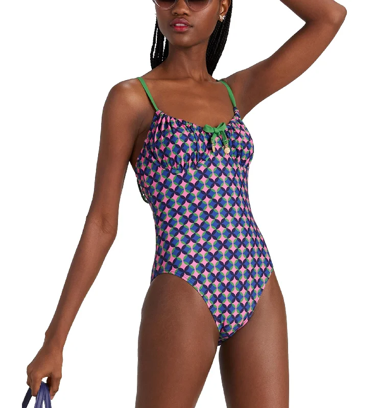 Women's Drawstring-Neck Swimsuit Soft Beachwear Set