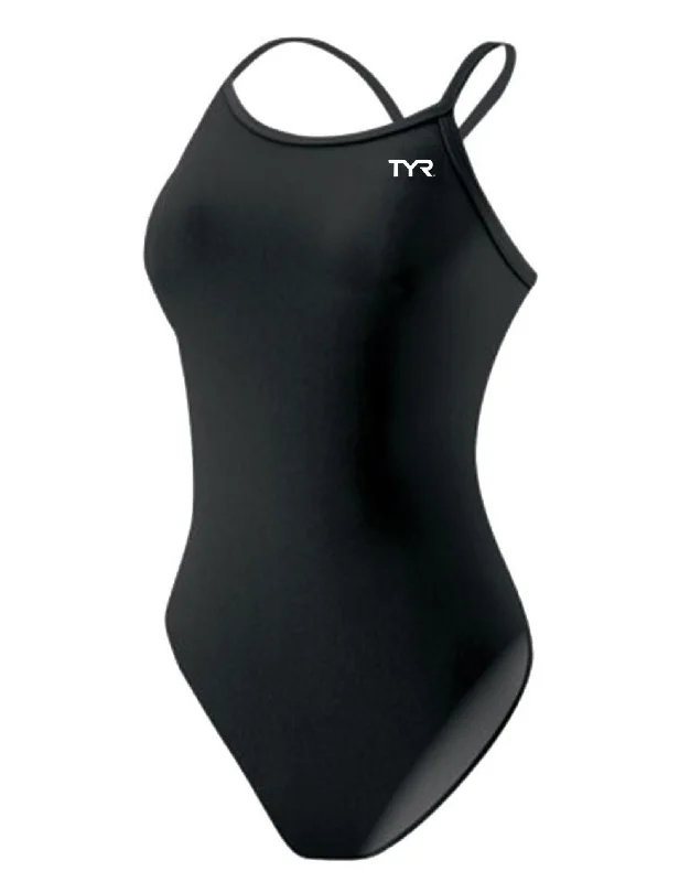 TYR Durafast Diamondfit Swimsuit - Black Floral Swimwear Set