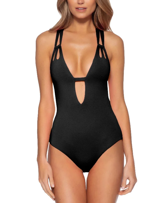 Women's Color Code Cutout One-Piece Swimsuit Playful Pattern Swimsuit