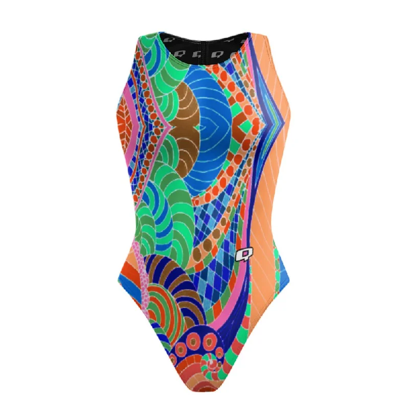 Spiral Team - Women Waterpolo Swimsuit Classic Cut Shiny One-Piece Swimsuit
