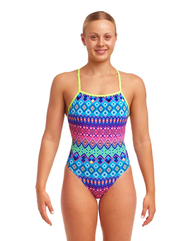 Funkita Kris Kringle Tie Me Tight Swimsuit - Multi Chic Beach Cover-Up
