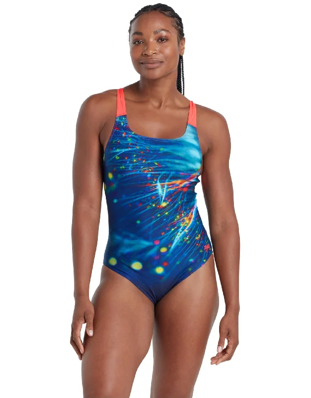 Zoggs Orbital Speedback Swimsuit - Blue Luxury Swimsuit Style