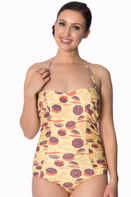 Parasol Ruching Swimsuit Push-Up Bikini Bottoms