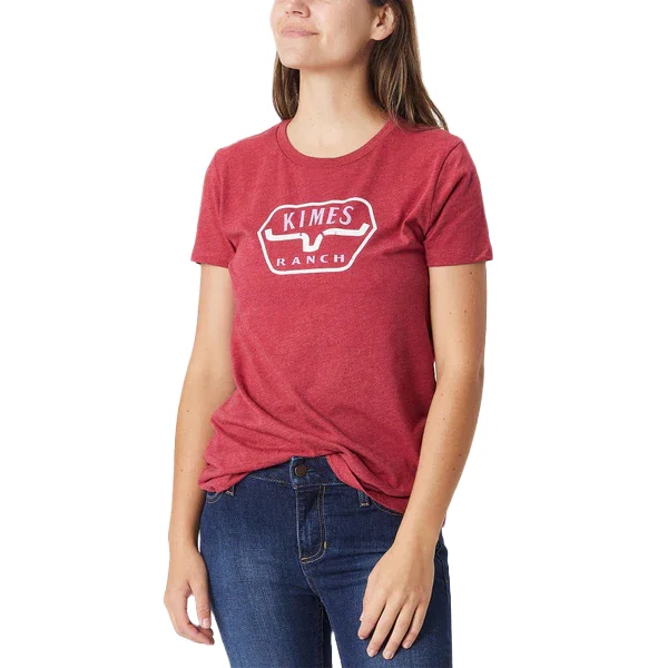 Kimes Ranch® Ladies Distance Cardinal T-Shirt DIST-CARD-- Houndstooth Herringbone Solid Kimes Ranch® Ladies Distance Cardinal T-Shirt DIST-CARD-- Houndstooth Herringbone Solid