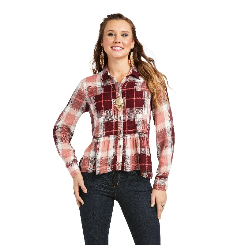 Ariat® Ladies Ford Long Sleeve Multi Color Shirt 10037239-- Denim Fabric Leather Fabric Suede Fabric Ariat® Ladies Ford Long Sleeve Multi Color Shirt 10037239-- Denim Fabric Leather Fabric Suede Fabric