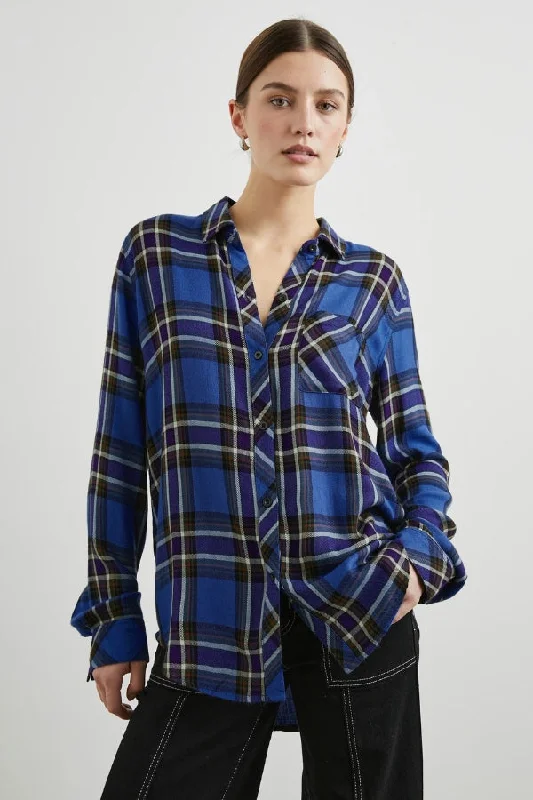 RAILS Hunter Shirt-- Mesh Blend Leather Blend Suede Blend