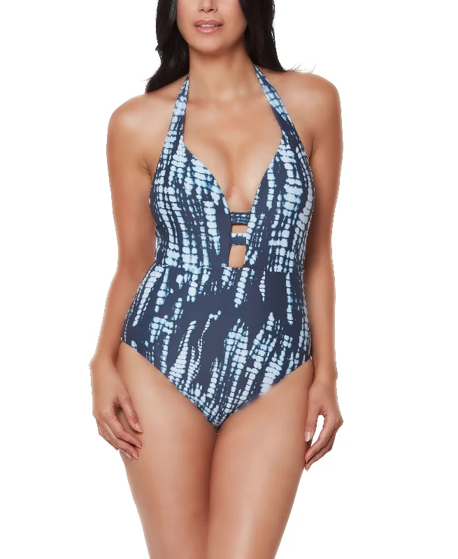 Tie-Dyed One-Piece Swimsuit Vibrant Bikini Design