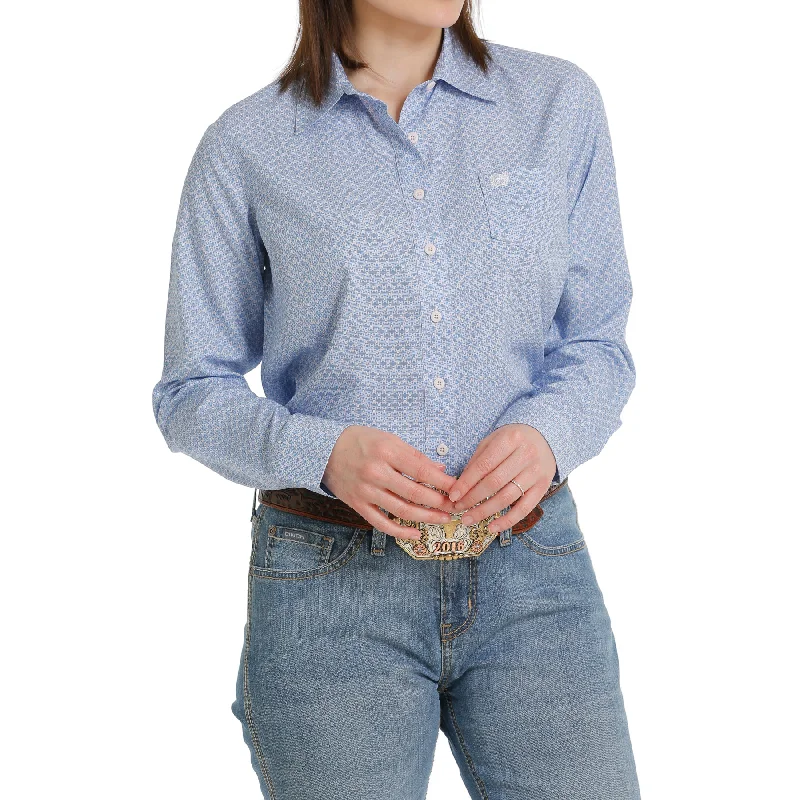 Cinch® Ladies Printed Lilac Button Down Shirt MSW9163013-- Iron Safe Non-Iron Wrinkle Free Cinch® Ladies Printed Lilac Button Down Shirt MSW9163013-- Iron Safe Non-Iron Wrinkle Free