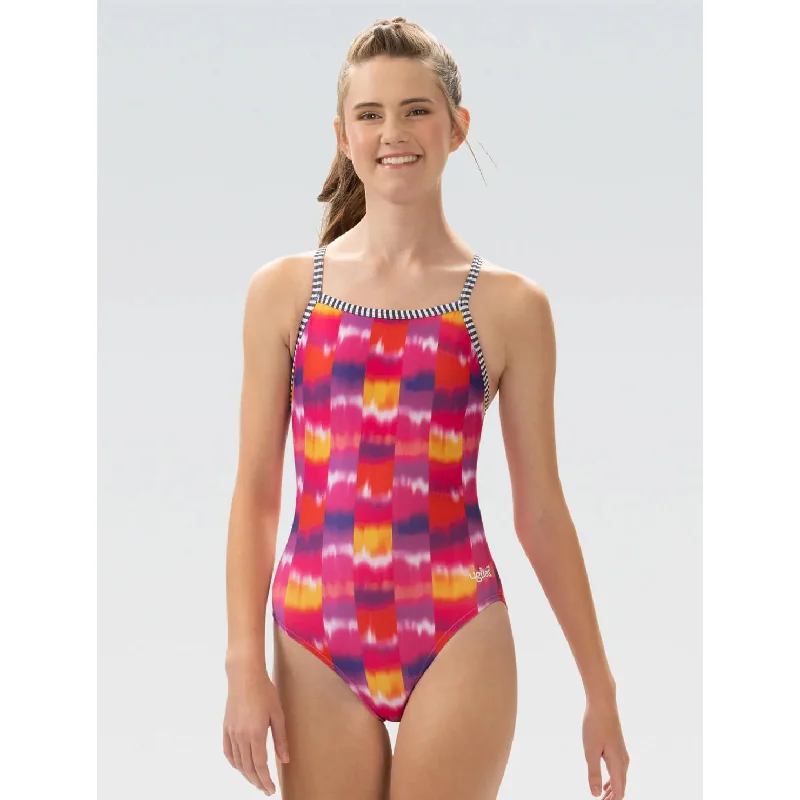 Dolfin Uglies Far Out V-Back One Piece Swimsuit Floral Print Swimsuit