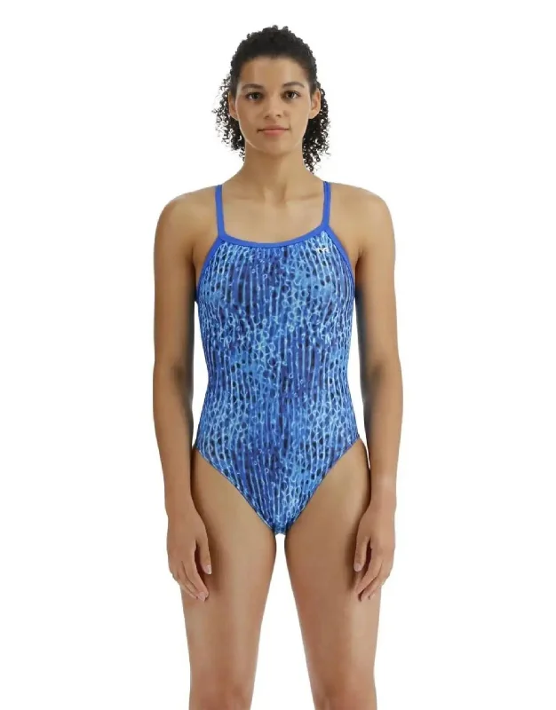TYR Atolla Durafast Lite Diamondfit Swimsuit - Blue Elegant Swimsuit Bottoms