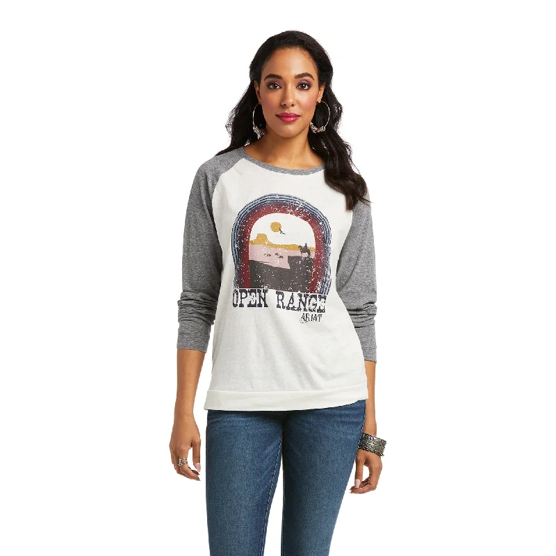 Ariat® Ladies Open Range Long Sleeve Sea Salt Shirt 10038056-- Zippered Buttoned Snapped Ariat® Ladies Open Range Long Sleeve Sea Salt Shirt 10038056-- Zippered Buttoned Snapped