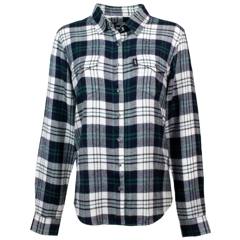 Hooey® Ladies Loose Fitting Black & White Flannel Shirt HF1001BKWH-- Jersey Fabric Tulle Fabric Batik Fabric Hooey® Ladies Loose Fitting Black & White Flannel Shirt HF1001BKWH-- Jersey Fabric Tulle Fabric Batik Fabric