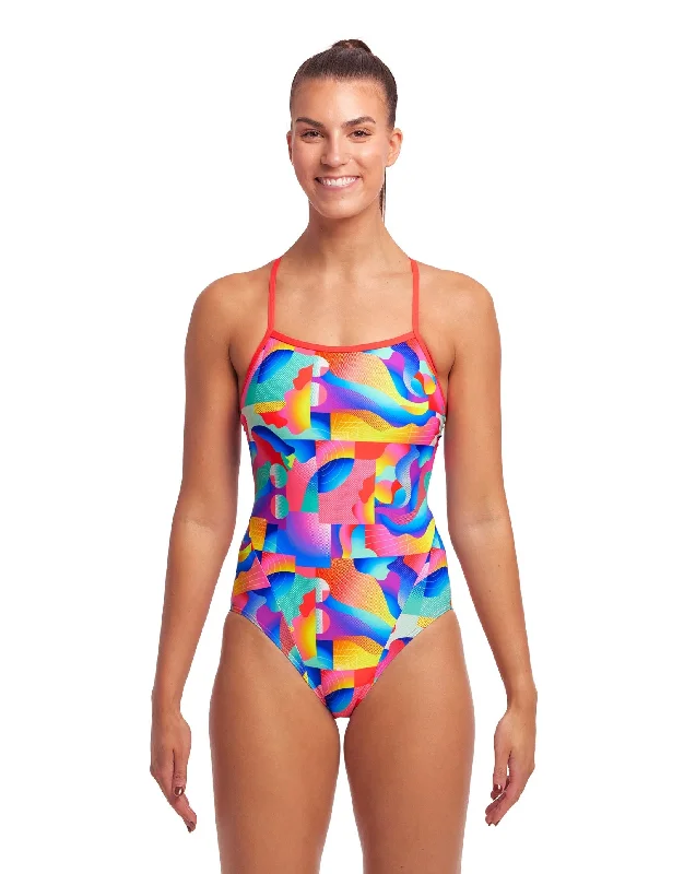 Funkita Radar Rage Single Strap Swimsuit Swim Skirt Set