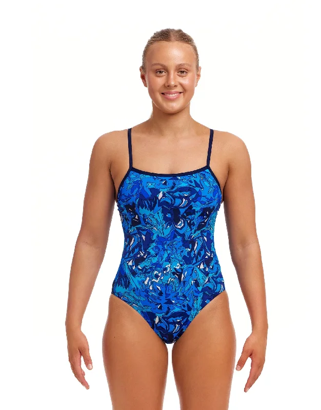 Funkita True Bluey Single Strap Swimsuit - Blue Sexy Two-Piece Set