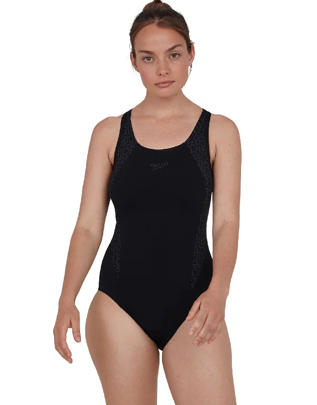 Speedo Boomstar Splice Flyback Swimsuit - Black Sexy Swimwear Set