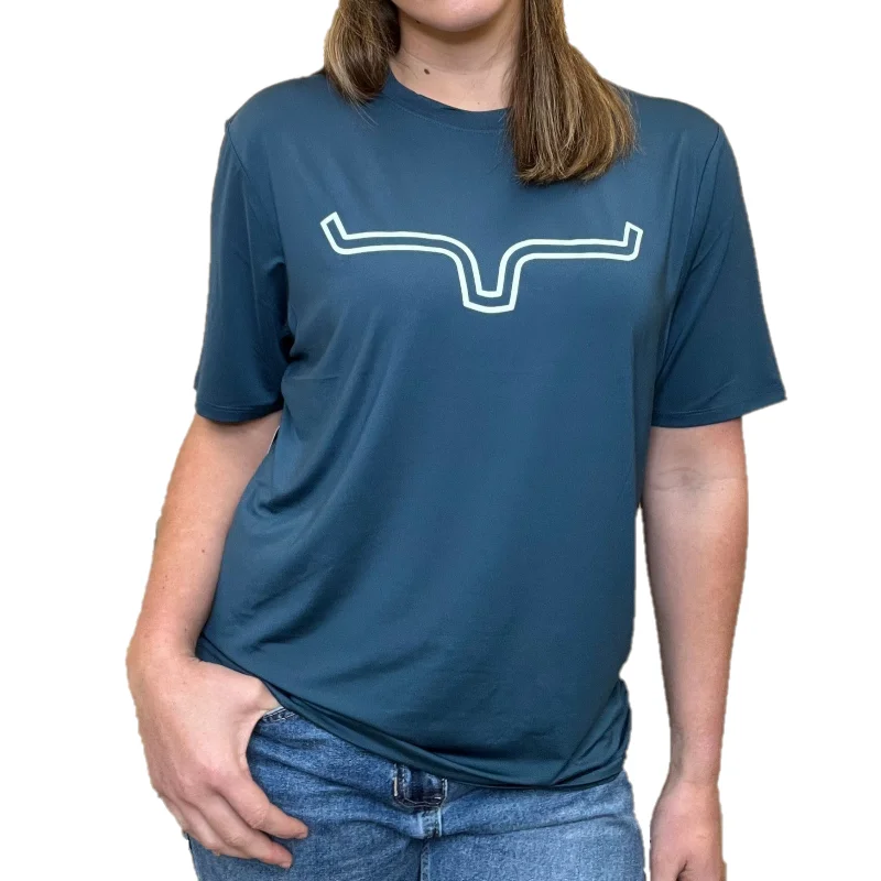 Kimes Ranch® Ladies Outlier Tech Major Blue Short Sleeve T-Shirt OUT-MB-- Elegant Classic Vintage Kimes Ranch® Ladies Outlier Tech Major Blue Short Sleeve T-Shirt OUT-MB-- Elegant Classic Vintage