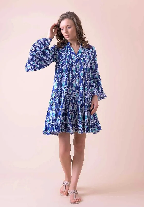 Dress An807 Gretchen Dress Farsi-Blue Tunics Versatile stylish