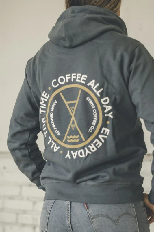 Coffee All The Time Unisex Hoodie Hoodie with Hood Adjustable Protection