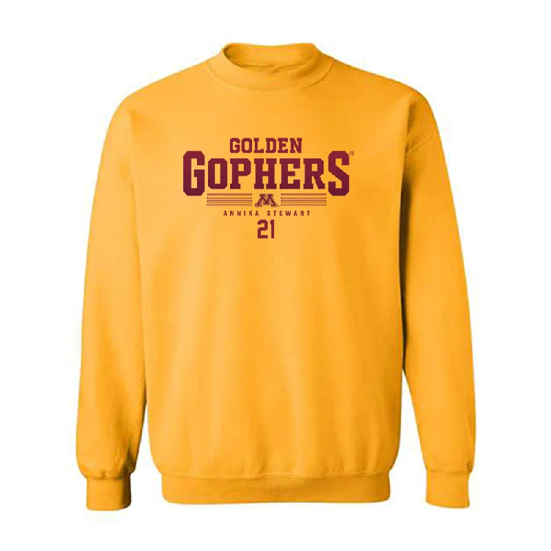 Minnesota - NCAA Women's Basketball : Annika Stewart - Classic Fashion Shersey Crewneck Sweatshirt Hoodie with Button Placket Classic Preppy Minnesota - NCAA Women's Basketball : Annika Stewart - Classic Fashion Shersey Crewneck Sweatshirt Hoodie with Button Placket Classic Preppy