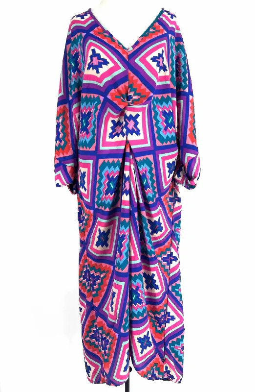 Gold & Silver Paris Size One Size Purple/Multi Geometric Maxi NEW Dresses Dress Tunics Mesh breathable