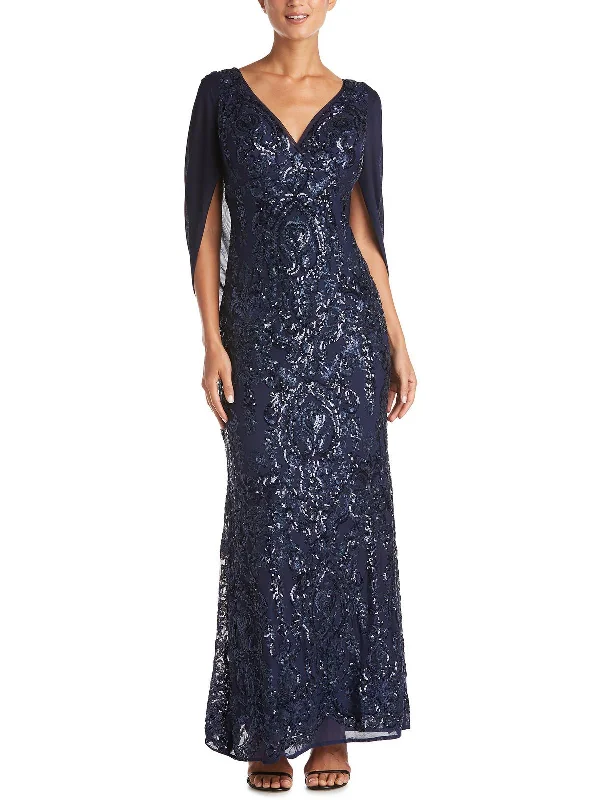 Womens Sequined Long Evening Dress Tunics Hiking breathable